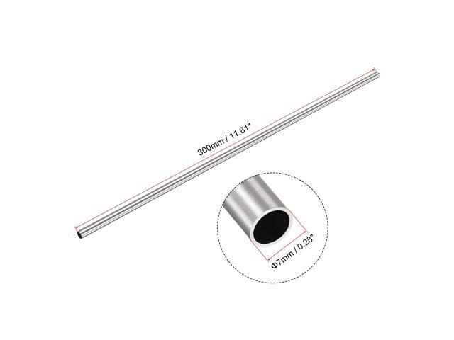 304 Stainless Steel Round Tube 7mm OD 0.5mm Wall Thickness 300mm Length