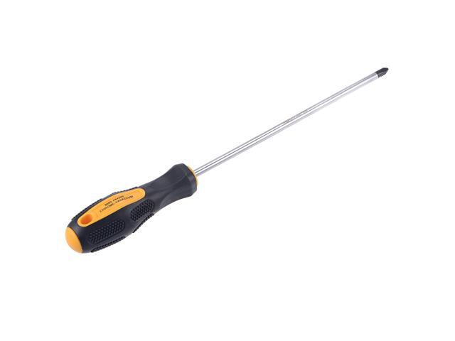 #2 Phillips / 7mm Slotted Magnetic Screwdriver Set, 8' CR-V Round Shaft Non-Slip Black+Yellow Handle