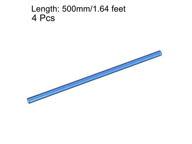 PETG Tubing Hard Tube 10mm ID, 14mm OD, 0.5m Length, Blue No Fluorescent Light for PC Water-cooling System 4pcs