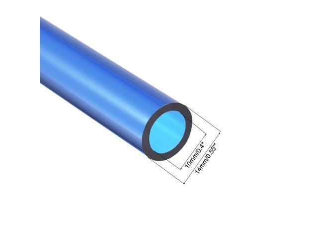 PETG Tubing Hard Tube 10mm ID, 14mm OD, 0.5m Length, Blue No Fluorescent Light for PC Water-cooling System 4pcs