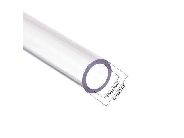 PETG Tubing Hard Tube 12mm ID, 16mm OD, 0.5m Length, Clear for PC Water-cooling System 2pcs