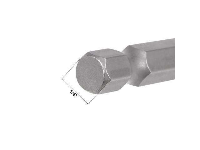 12 Pcs Screwdriver Bit Set, 1/4' Hex Shank Magnetic Phillips Slotted Drill Bits, 2' Long S2 Steel