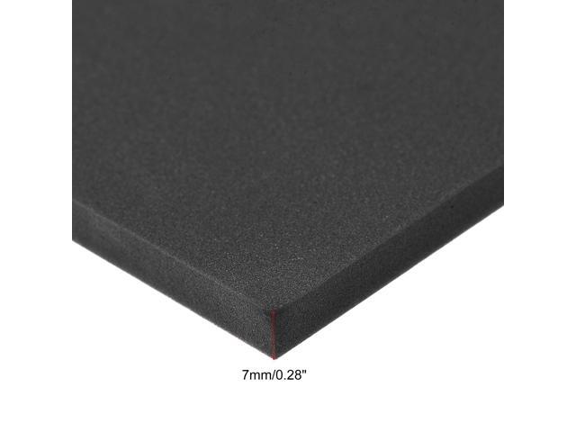 Black EVA Foam Sheets 10 x 10 Inch 7mm Thickness for Crafts DIY Projects, 4 Pcs