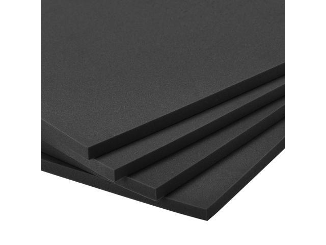 Black EVA Foam Sheets 10 x 10 Inch 7mm Thickness for Crafts DIY Projects, 4 Pcs
