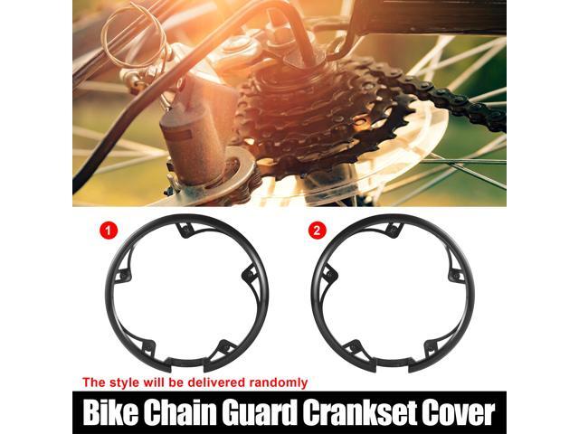 48 Teeth 10cm 5 Holes Bicycle Bike Crankset Chain Wheel Cover Protection Chain Wheel Protective Cover Black