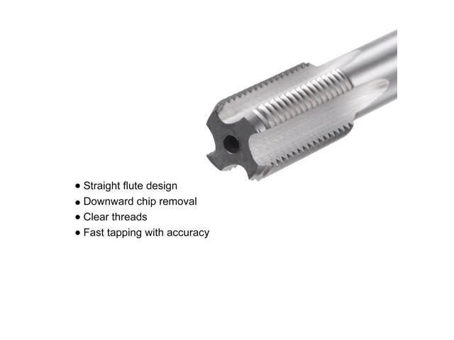 Thread Milling Threading Tap 9/16'-18 UNF, Left Hand Machine HSS (High Speed Steel) 6542 Uncoated 4 Straight Flutes 2B Tolerance Grade