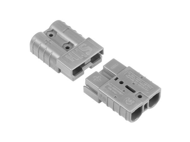 6 Gauge Battery Quick Connect Disconnect 50A Wire Connector for Winch Auto Car Trailer Driver, Grey, 4pcs