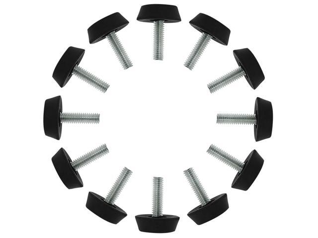 M6 x 20 x 25mm Furniture Glide Leveling Feet Floor Protector for Table Leg 12pcs