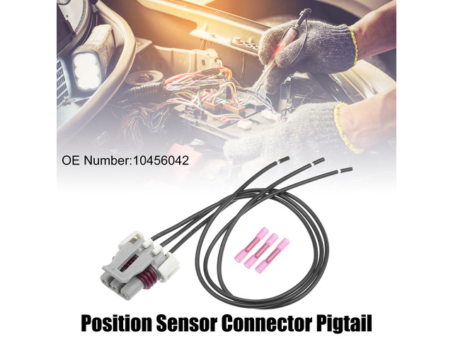 Crankshaft Position Sensor Connector Pigtail Plug, Crank Sensor Pigtail Wire Harness, for Chevrolet Astro, Plastic, No.10456042, Black, 1 Set