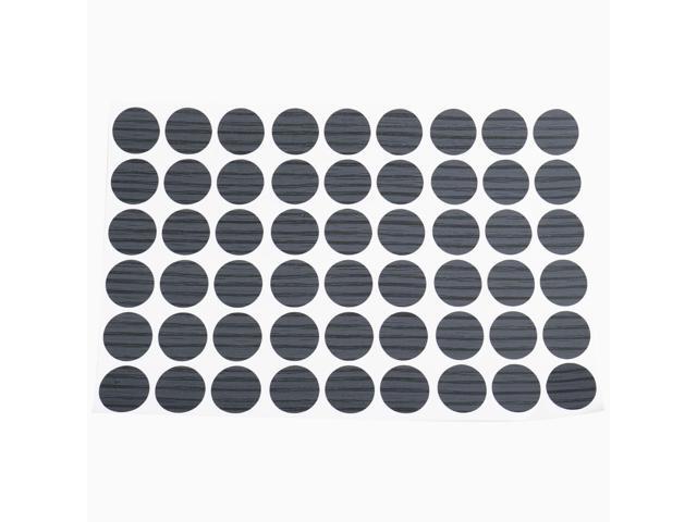 Unique Bargains 54 Pcs Antislip Plastic Round Self-adhesive Chair Foot Cover Table Furniture Leg Protector Black Gray