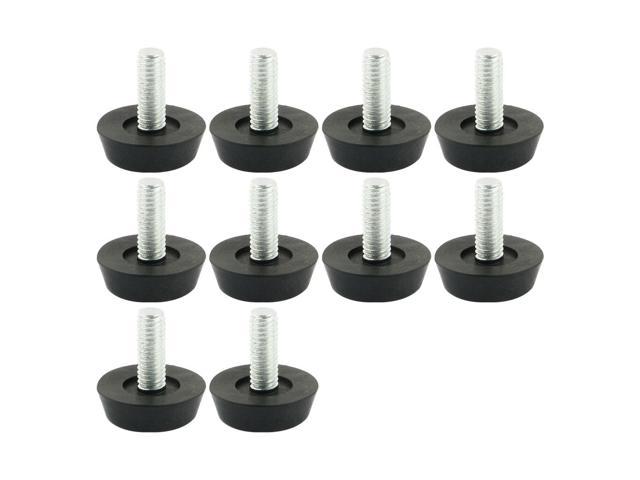 Photos - Other Garden Tools Unique Bargains 10pcs M6x15mm Thread Table Desk Screw On Levelling Foot Feet 22mm Base a16 