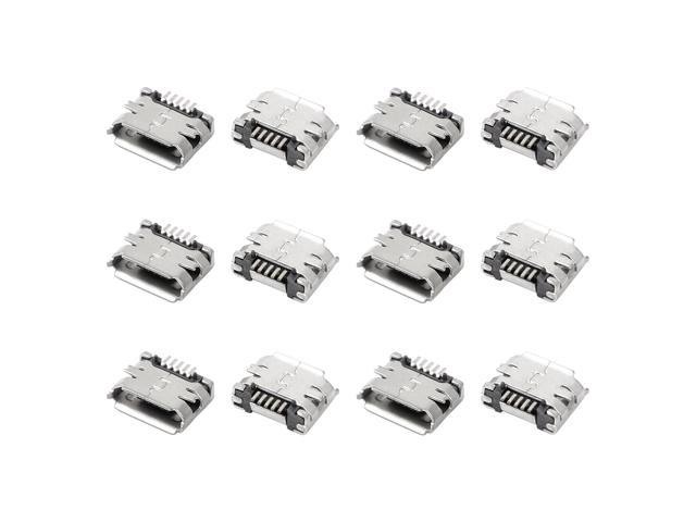 Photos - Air Conditioning Accessory Unique Bargains 12pcs Micro USB B Female Port 180 Degree 5-Pin 5P SMD SMT 