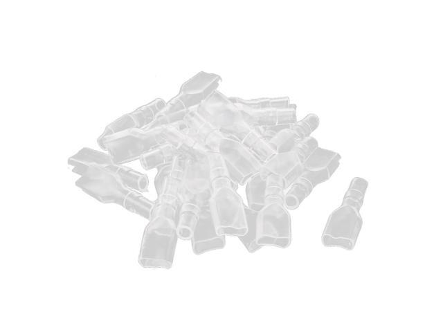 Unique Bargains 6.3mm Female Spade Wire Terminal Connector Insulated Cap Sleeve Cover 30Pcs
