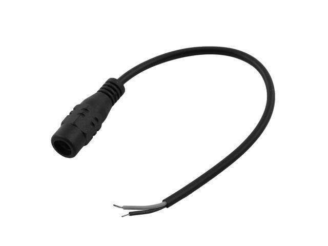 Unique Bargains 15cm 5.9' Female DC Power Cable Pigtail Lead Wire Black for CCTV Camera