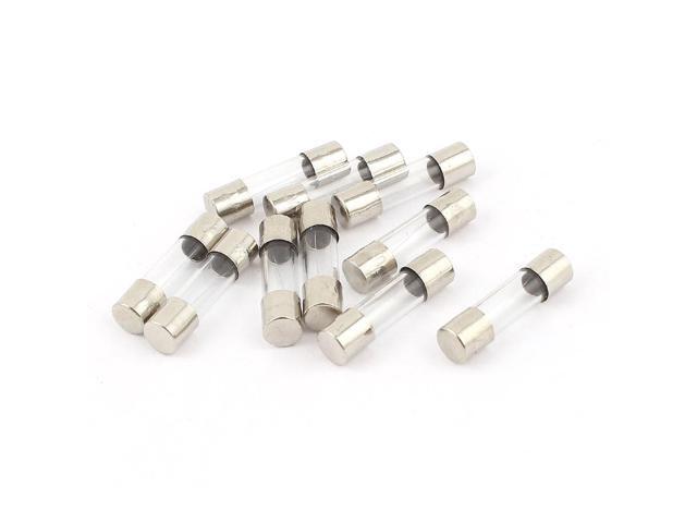 Unique Bargains 10Pcs 250V 0.63A 630AMP Fast Blow Glass Fuses Tubes 5mm x 20mm