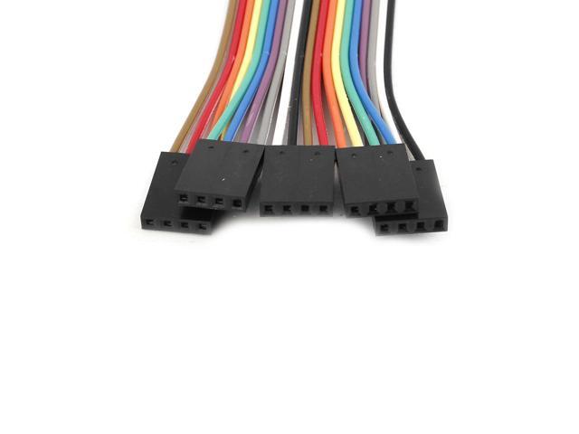 Unique Bargains 5 Pcs 10cm 2.54mm 4 Pin Female to Female Cable Line Connect Jumper Wire Colorful