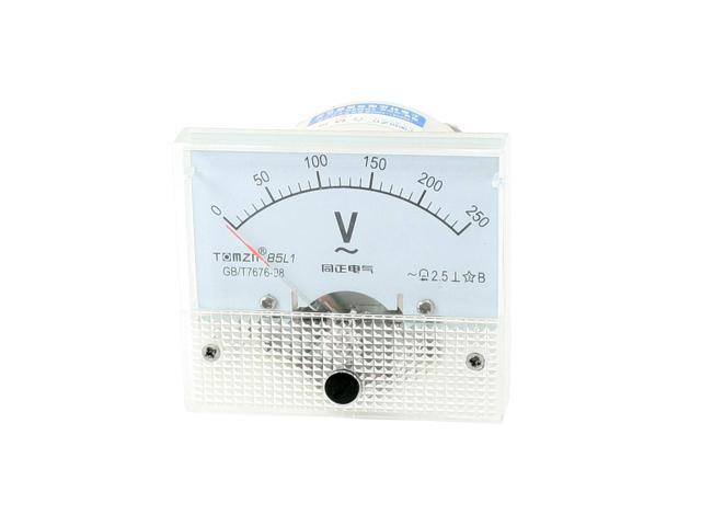 Unique Bargains Class 2.5 AC 0-250V Screw Mounted Rectangle Voltage Test Meter Voltmeter