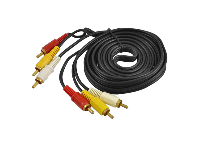 Unique Bargains 8.5Ft RCA Male to Male Plug Composite Audio Video AV Cable Cord