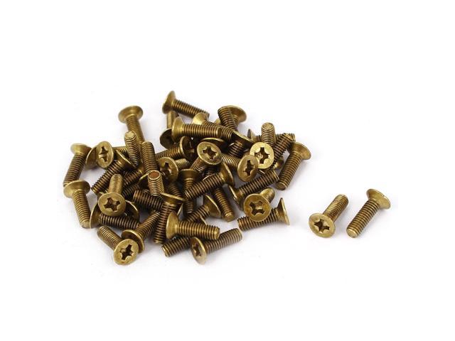 Photos - Other for repair Unique Bargains M3 x 10mm Brass Phillips Drive Bolts Countersunk Screws GB819 50 Pcs a1604 