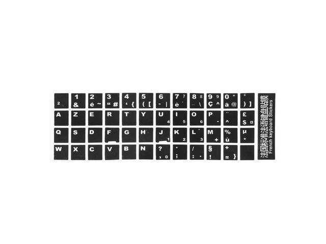 Unique Bargains Notebook Laptop Keyboard French Azerty Sticker Decal Cover Black White