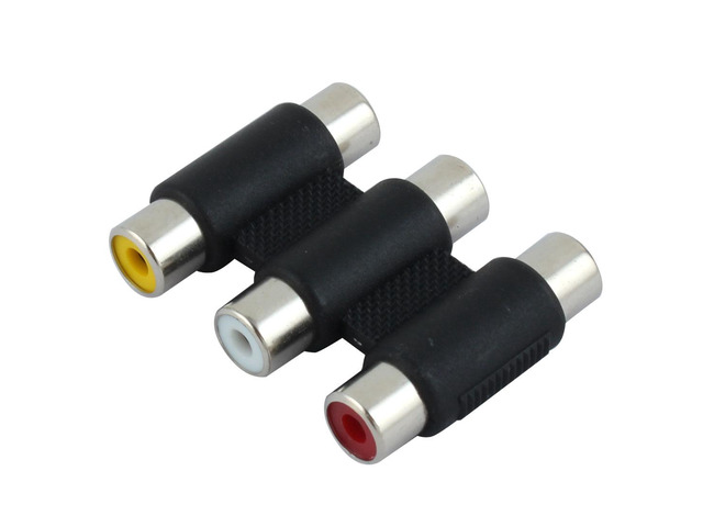 Unique Bargains Female to Female F/F RCA AV Coupler Joiner Cable Adapter Component