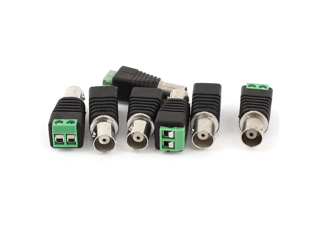 Unique Bargains 7pcs Adapter Converter BNC Female to AV Screw Camera CCTV Video Balum Terminal