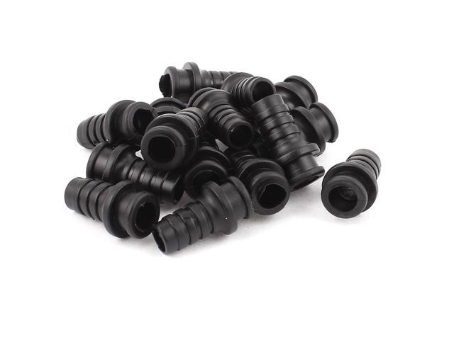 15 Pcs Rubber Strain Relief Cord Boot Protector Cable Sleeve Hose 26mm Length