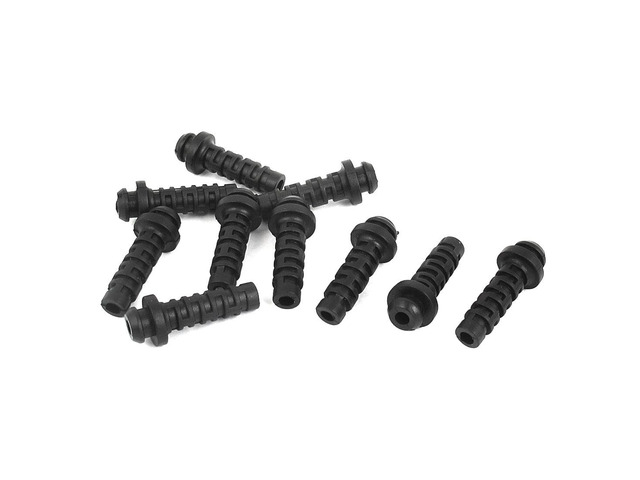 10pcs 26mmx5mmx3mm Rubber Strain Relief Cord Boot Protector Wire Cable Sleeve