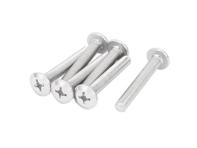 M6 x 40mm Metric Phillips Pan Flat Head Countersunk Bolt Machine Screw 6 Pcs