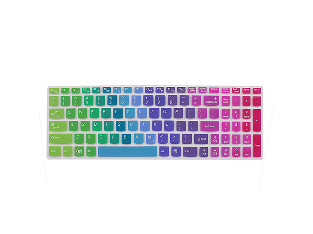 Unique BargainsLaptop Rainbow 7 Color Silicone Keyboard Skin Cover Film for IdeaPad Z560