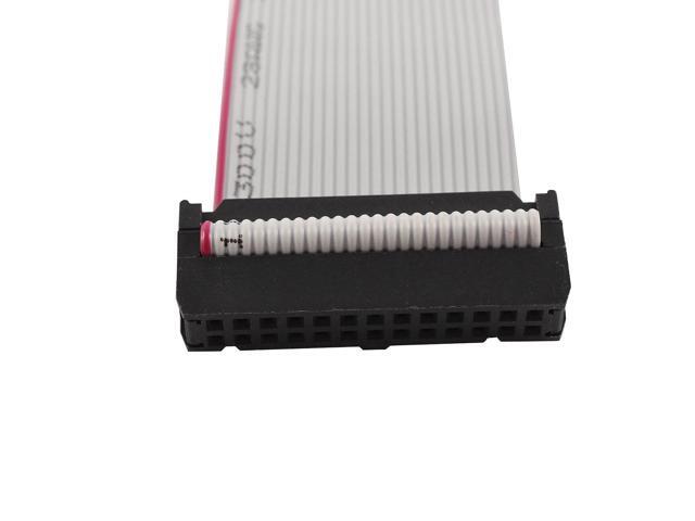 2 Pcs 10cm IDC 26Pin Hard Drive Extension Wire Flat Ribbon Cable for Motherboard