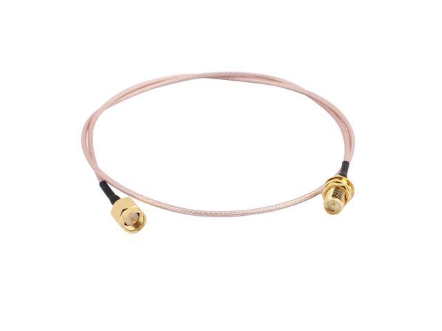 Gold SMA Male to RP-SMA Female Adapter Connector RG178 Coaxial Cable 50cm
