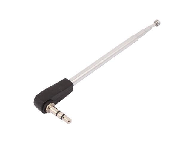 24cm 4 Section Telescoping Stainless Steel AM FM Radio Antenna 3.5mm Plug
