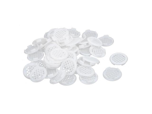 Unique BargainsShoes Cabinet Plastic Square Mesh Hole Air Vent Louver Cover 31mm Dia 50pcs