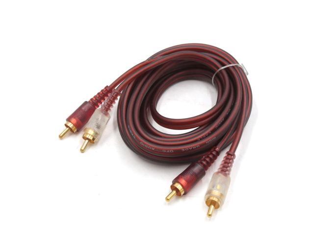 9.8ft Long 2 RCA Male to 2 RCA Male Adapter Car Stereo Audio Cord Extension Cable