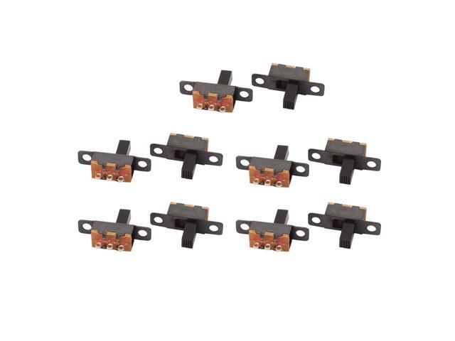 10Pcs 2 Position 3P SPDT Panel Mount Micro Slide Switch Latching Toggle Switch