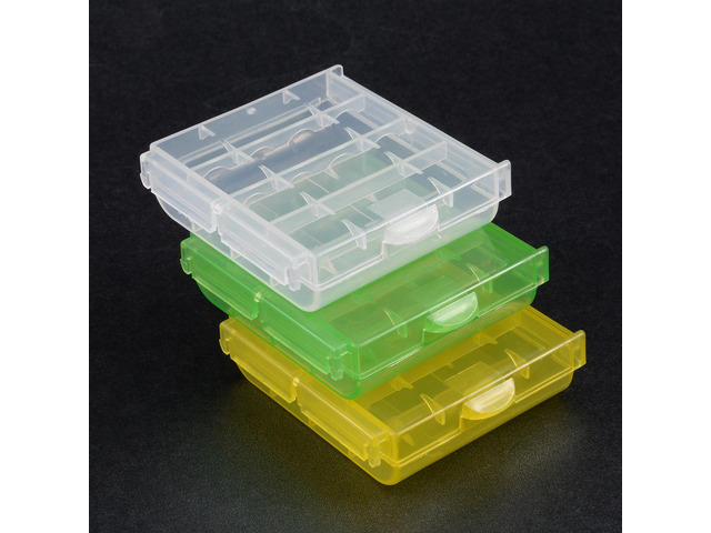 Unique Bargains 3 Pcs Portable Battery Storage Case Protective Container for AAA/AA Batteries