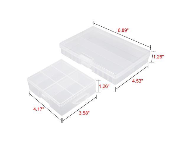 Unique Bargains 2pcs Portable 24 AA Battery Storage Box, 48 AA Batteries Protective Container