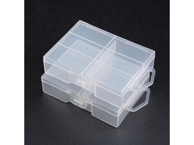Unique Bargains 2 Pcs Clear Plastic Case Holder Storage Box Container for 24 x AAA Battey