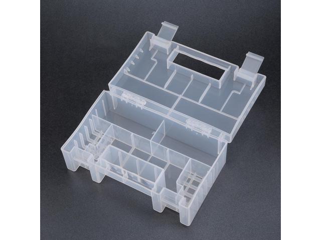 Unique Bargains Battery Storage Case Protective Holder Container Transparent for AAA/AA Battery