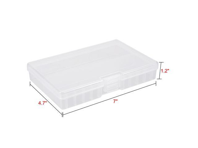Unique Bargains Transparent Plastic Rectangle Storage Box Case Holder f 48 x AA Batteries