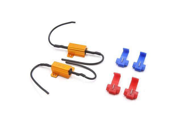 2Pcs 25W 6RJ LED Headlight Canbus Decoder No Error Free Load Resistor for Car