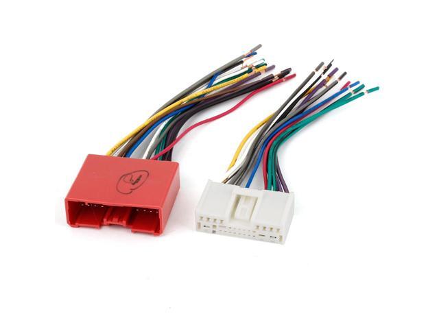 2 Pcs Car Vehicle Stereo Female Male Adapter Wiring Harness Cord for Tiida