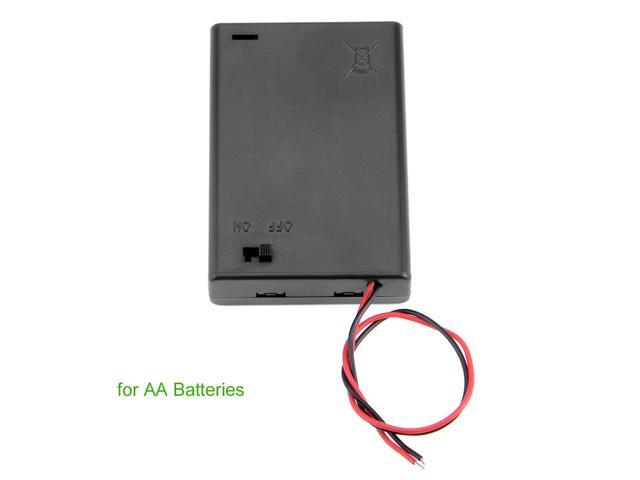 2 Pcs Wired ON/OFF Switch 3 x AA 4.5V Battery Holder Case w Cover