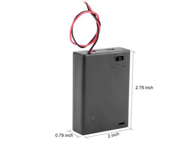 2 Pcs Wired ON/OFF Switch 3 x AA 4.5V Battery Holder Case w Cover