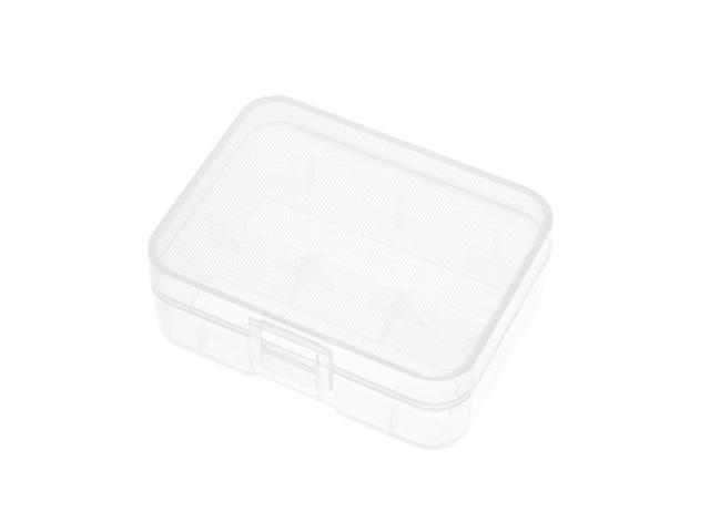Battery Storage Case Holder Transparent For 2 x 18500 Battery Capacity