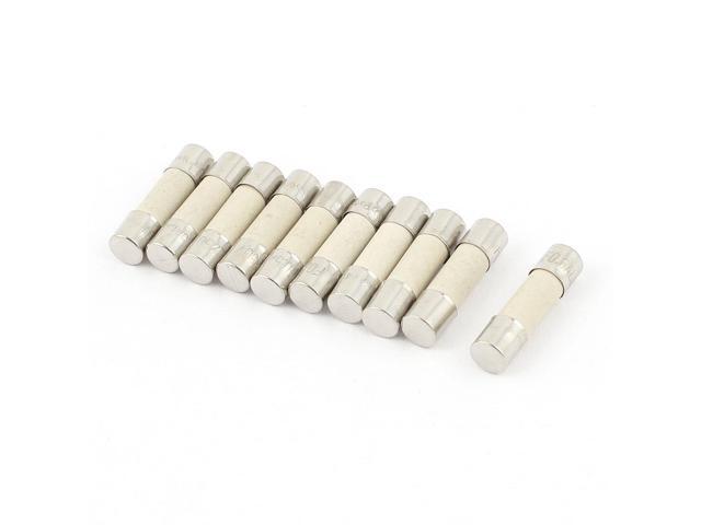 Unique Bargains 10Pcs 250V 0.5A 500mA Fast Blow Ceramic Fuses Tubes 5mm x 20mm