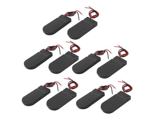 Unique Bargains 10 Pcs 2 x 3V CR2032 Coin Cell Button Battery Holder Case Box w on/off Switch