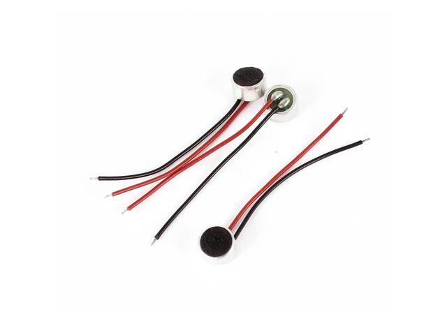 Unique Bargains 3pcs 3.2mm Long Wire Electret Condenser Microphone Cartridge Pick-up 6mm x 3.5mm