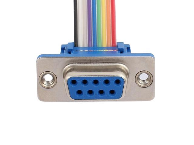 RS232 DB9 9P Male to Female Head Serial Port w Jumper Wire 26cm Long